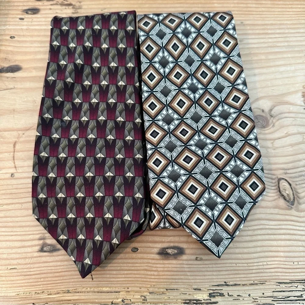 Bundle of two mens silk ties